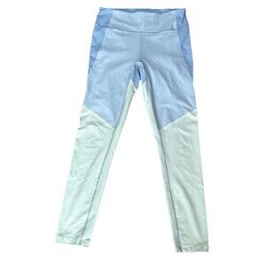 Outdoor Voices‎ Womens Athletic Leggings Yellow/Blue Colorblock Size Medium